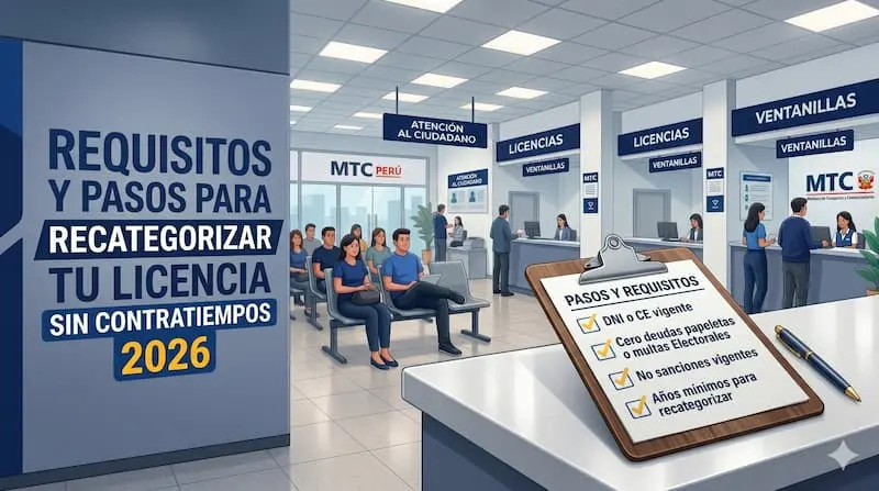 requisitos y pasos recategorizar tu licencia