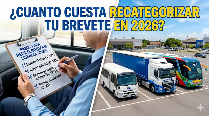cuanto cuesta recategorizar brevete 2026