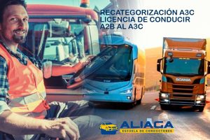 chofer manejando con su brevete a3c