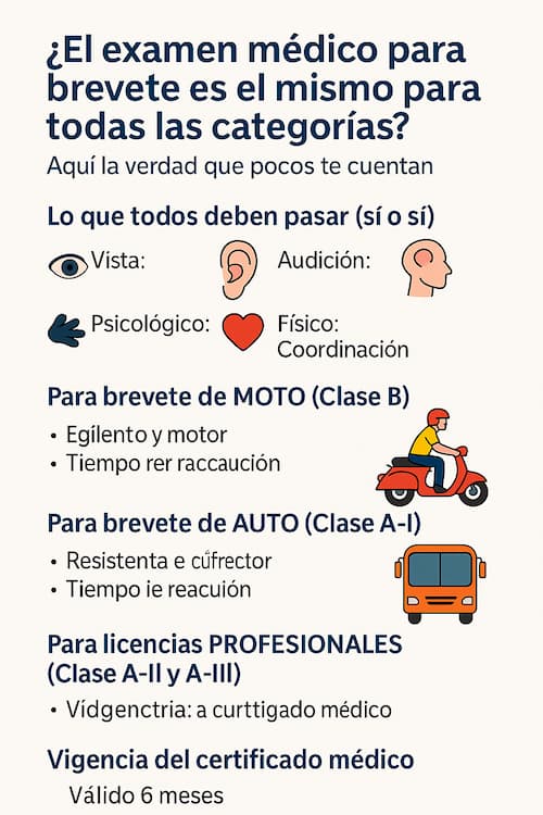 Examen medico para brevete