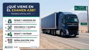 que viene en examen a3b ministerio transporte